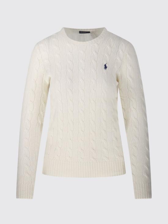 26FW 폴로 랄프로렌 폴로 자수 케이블 니트 스웨터 211971865 001 Natural - POLO RALPH LAUREN