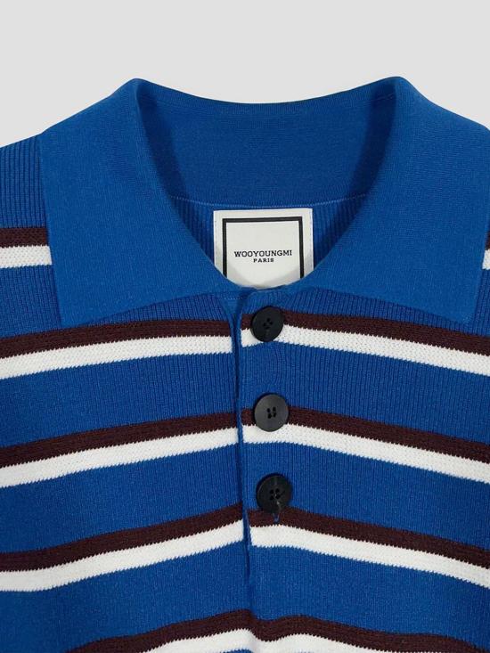26SS 우영미 폴로 티셔츠 W261KN11 515L Striped - WOOYOUNGMI