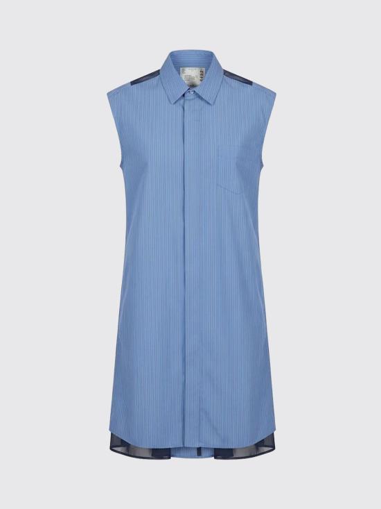 26SS 사카이 미디 원피스 2608482 421 Blue - SACAI