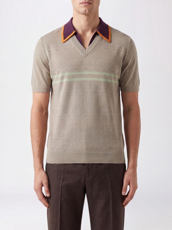 26SS 드리스 반 노튼 폴로 티셔츠 0212103716 102 Beige