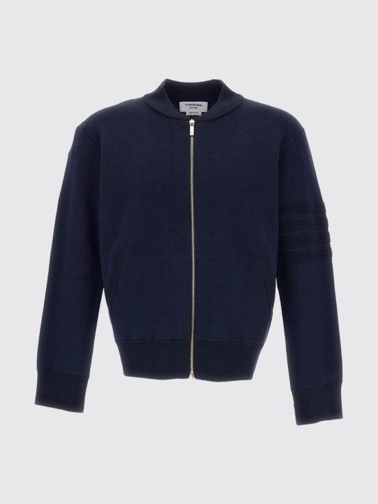 26FW 톰브라운 집업 니트 MKJ144AY1055 415 Blue - THOM BROWNE