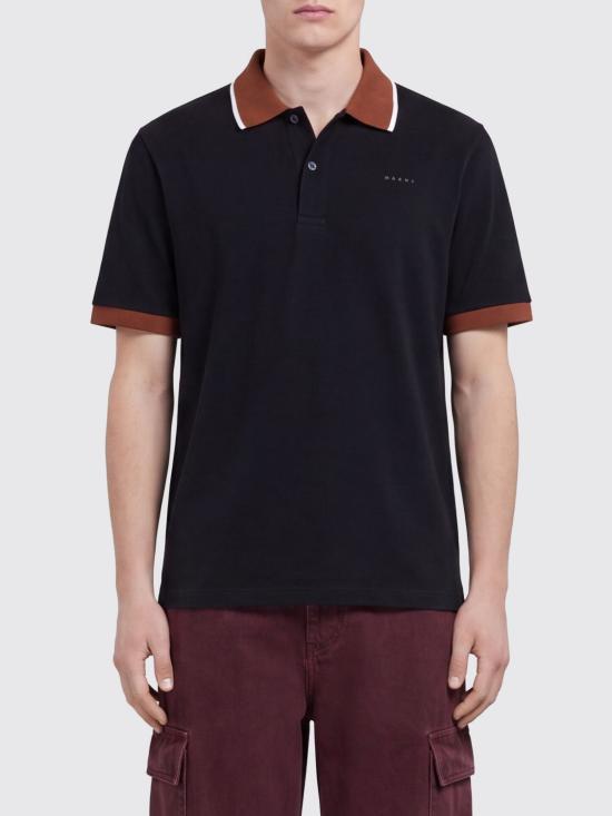 26FW 마르니 폴로 티셔츠 POJY0002LSUTC688 TC688 Black 1