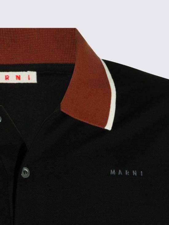 26FW 마르니 폴로 티셔츠 POJY0002LSUTC688 TC688 Black 1 - MARNI