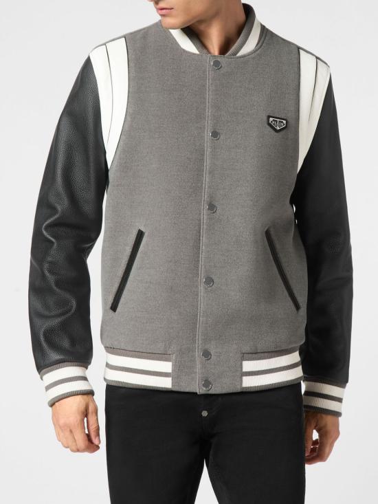 26SS 필립 플레인 봄버 자켓 UADCMLB1927PLE010N 10 Grey