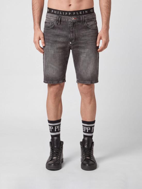 26SS 필립 플레인 데님 숏팬츠 UABCMDT3319PDE004N 10OR Grey