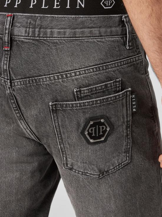 26SS 필립 플레인 데님 숏팬츠 UABCMDT3319PDE004N 10OR Grey - PHILIPP PLEIN