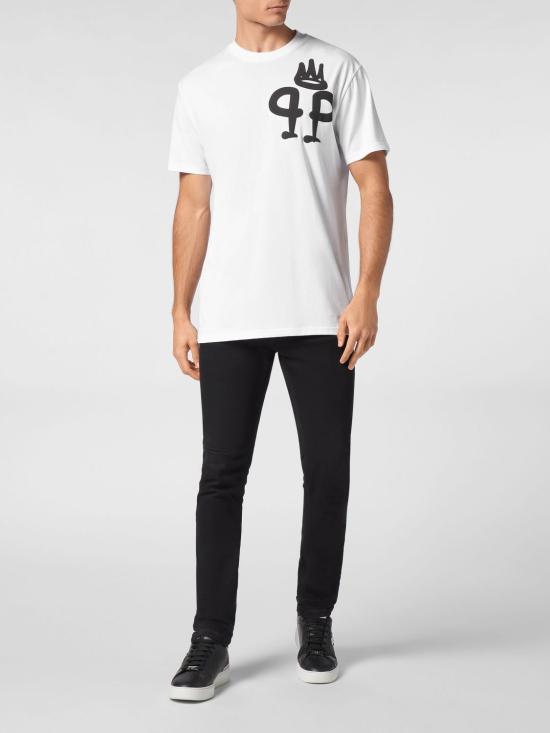 26SS 필립 플레인 반팔 티셔츠 UADCMTK7972PJY002N 01 White - PHILIPP PLEIN