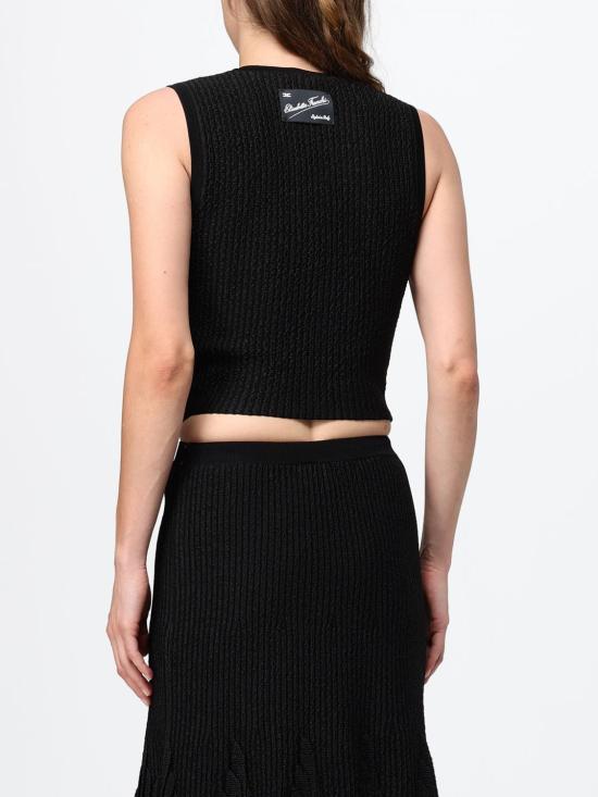 26FW 엘리자베타프랜치 민소매 티셔츠 TK01S66E2 110 Black - ELISABETTA FRANCHI