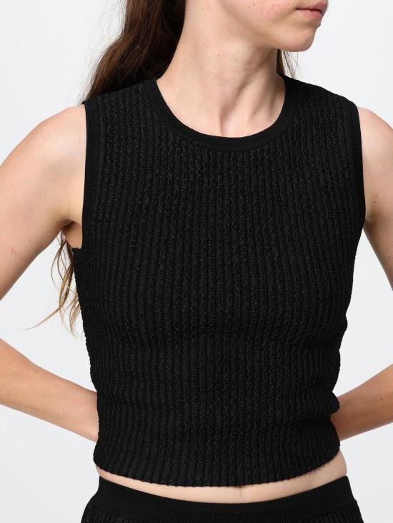 26FW 엘리자베타프랜치 민소매 티셔츠 TK01S66E2 110 Black - ELISABETTA FRANCHI