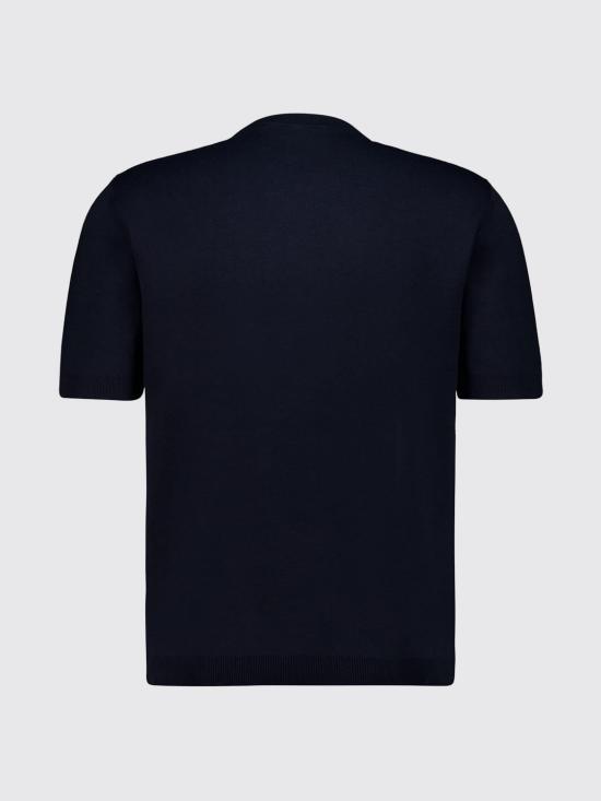 26SS 구찌 자수 실크 코튼 티셔츠 853379XKFDL 4255 Navy - GUCCI