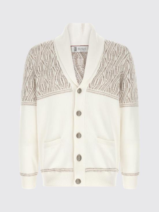 26SS 브루넬로 쿠치넬리 가디건 M28709406 CPK51 Beige - BRUNELLO CUCINELLI
