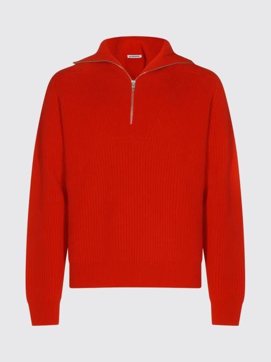 26FW 질샌더 집업 니트 J22GP0291J14848 626 Red - JIL SANDER