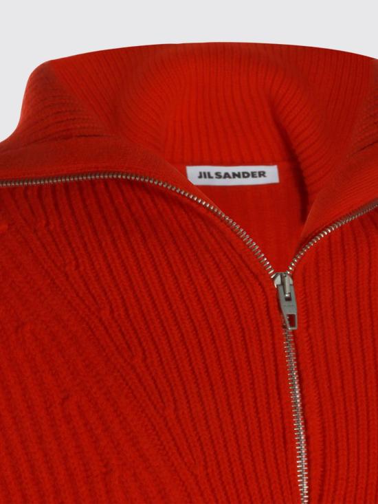 26FW 질샌더 집업 니트 J22GP0291J14848 626 Red - JIL SANDER
