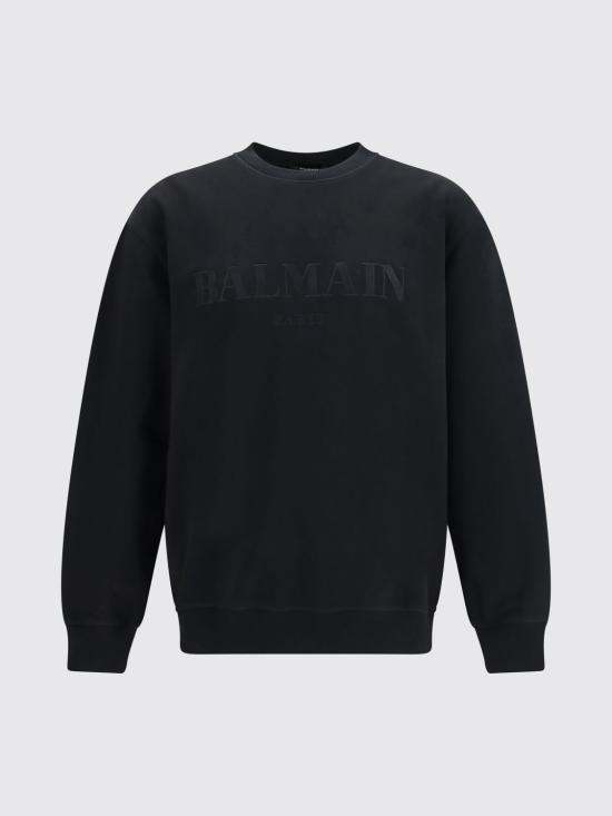 26FW 발망 긴팔 티셔츠 HH1JQ130BD60 EAP Black - BALMAIN