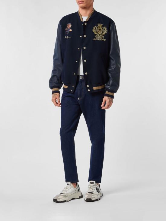 26SS 필립 플레인 봄버 자켓 FAECMLB1983PLE010N 24 Navy - PHILIPP PLEIN