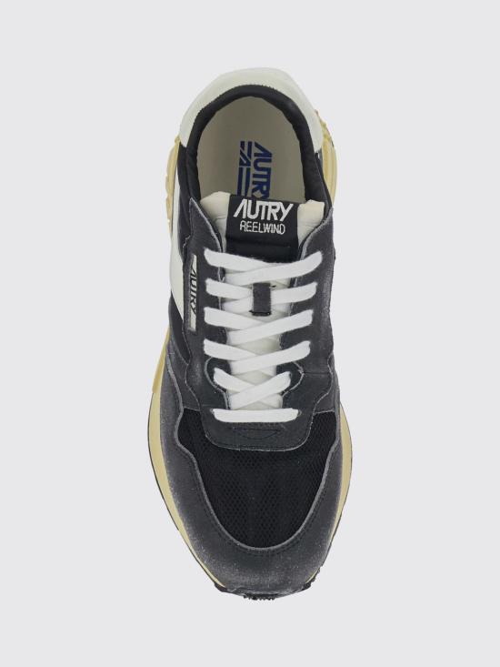 26FW 오트리 릴윈드 로우 나일론 스웨이드 스니커즈 WWLM Q07S Black 1 - AUTRY