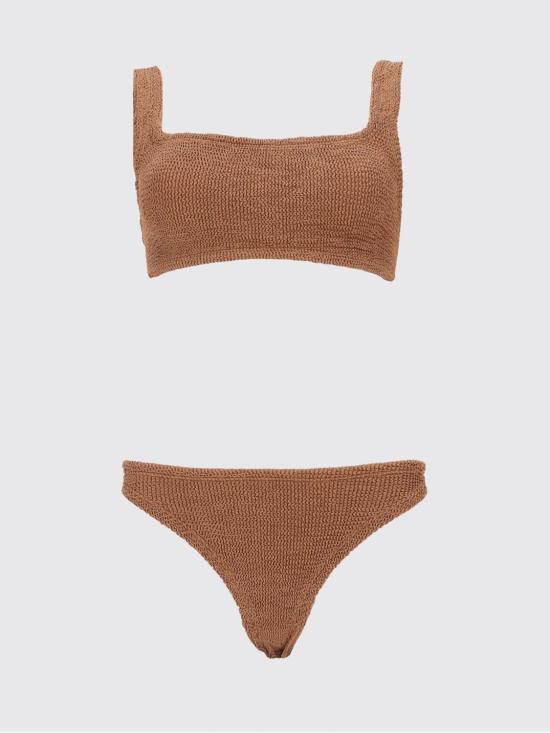 26SS 훈자 지 비키니 수영복 BXANDRACR METALLICCOCOA Brown - HUNZA G