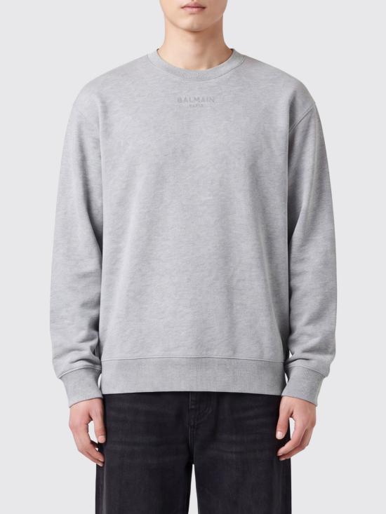 26FW 발망 긴팔 티셔츠 HH1JQ130BD10 YHD Grey