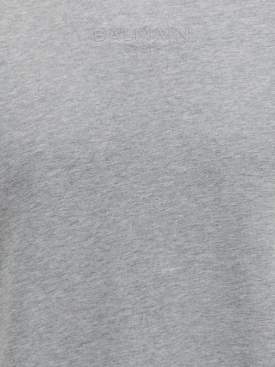 26FW 발망 긴팔 티셔츠 HH1JQ130BD10 YHD Grey - BALMAIN