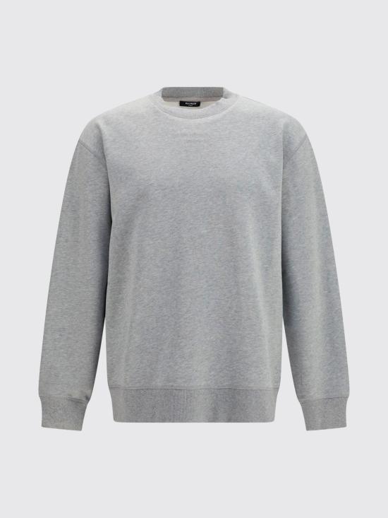26FW 발망 긴팔 티셔츠 HH1JQ130BD10 YHD Grey - BALMAIN