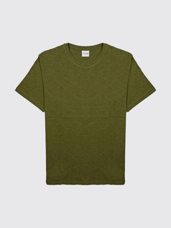 26SS 클로즈드 반팔 티셔츠 C8502645CEM 614 Green - CLOSED