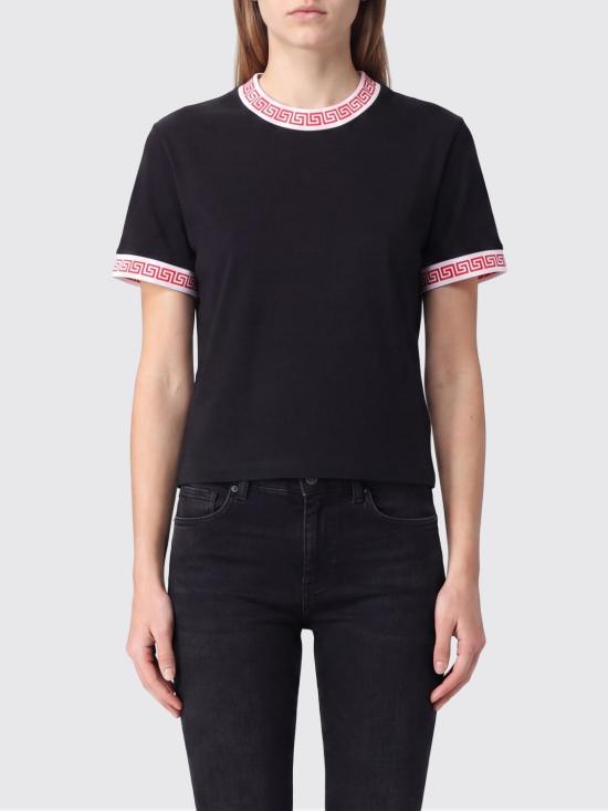 26FW 베르사체 반팔 티셔츠 10259891A18712 1B000 Black