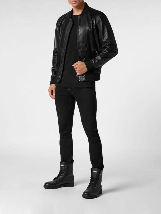 26SS 필립 플레인 가죽 자켓 LABCMLB1266PLE010N 02 Black - PHILIPP PLEIN