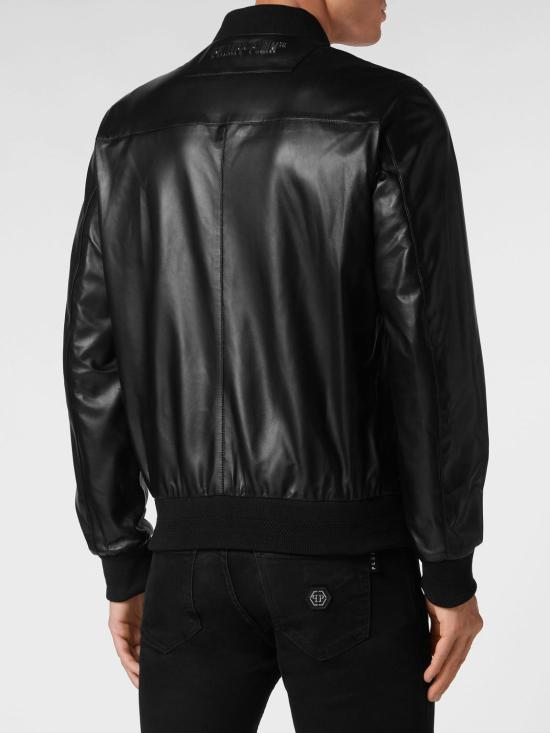 26SS 필립 플레인 가죽 자켓 LABCMLB1266PLE010N 02 Black - PHILIPP PLEIN