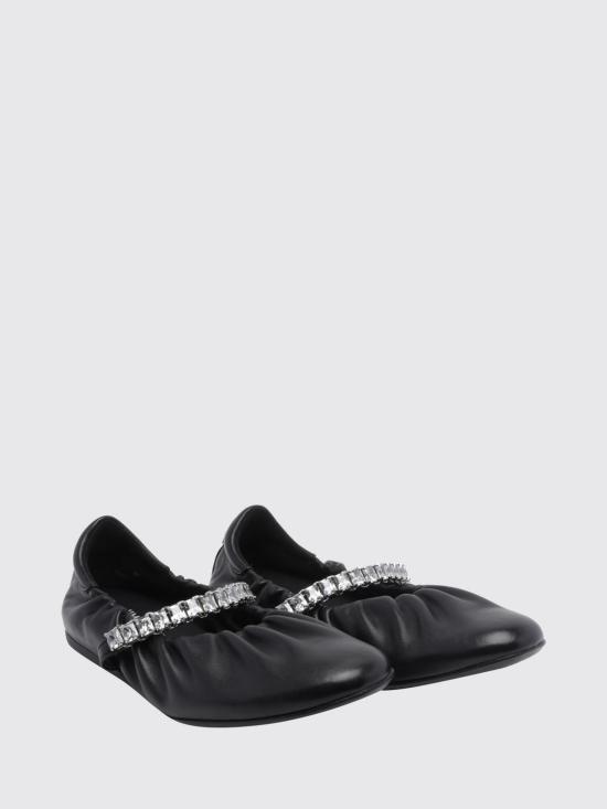 26FW 지미추 플랫 슈즈 JADEBALLERINAGKE BLACK CRYSTAL - JIMMY CHOO