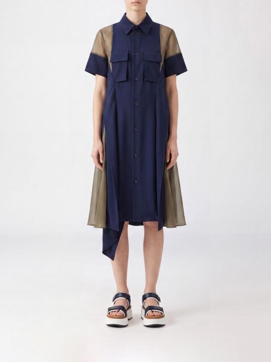 26SS 사카이 미디 원피스 2608427 212 Navy