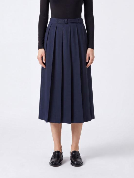 26SS 오라리 롱 스커트 A26SS04MH DRK NVY Navy