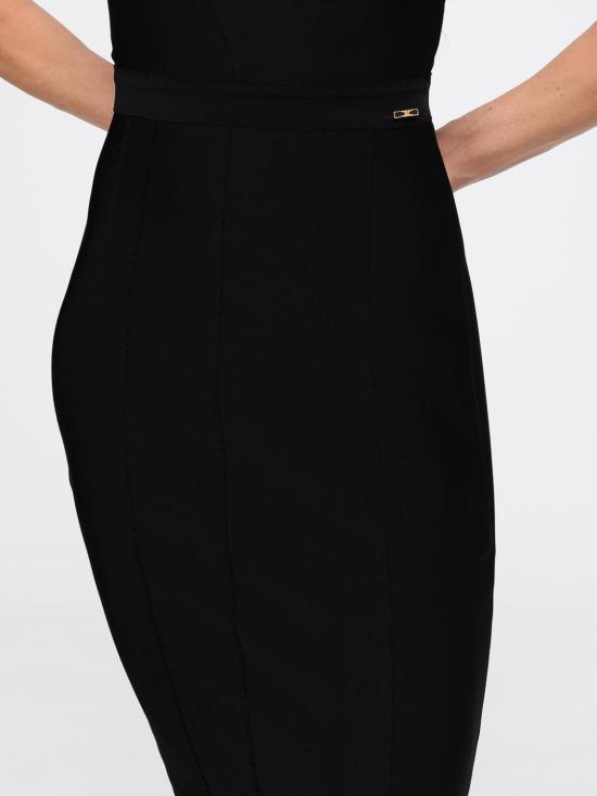26FW 엘리자베타프랜치 롱 원피스 AB98566E2 110 Black - ELISABETTA FRANCHI