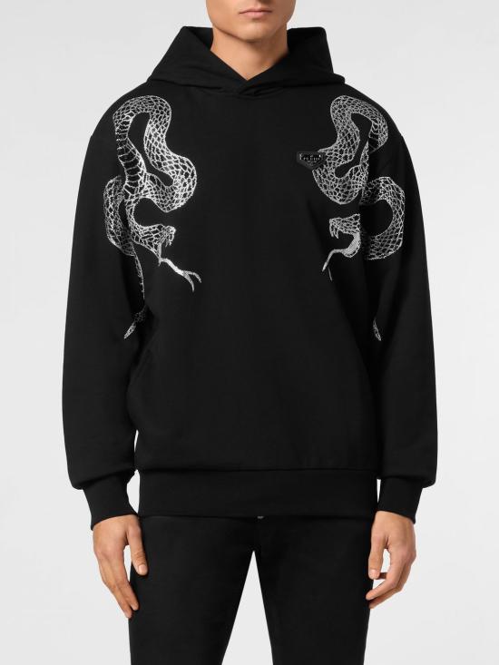 26SS 필립 플레인 후드 티셔츠 LADCMJB3807PTE180N 02 Black