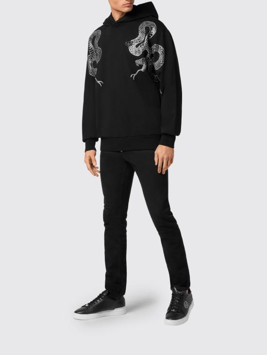 26SS 필립 플레인 후드 티셔츠 LADCMJB3807PTE180N 02 Black - PHILIPP PLEIN