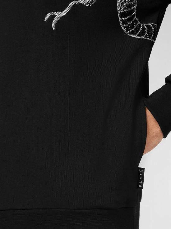 26SS 필립 플레인 후드 티셔츠 LADCMJB3807PTE180N 02 Black - PHILIPP PLEIN