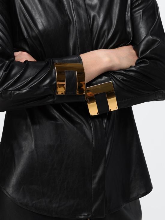 26FW 엘리자베타프랜치 가죽 자켓 CA19566E2 110 Black - ELISABETTA FRANCHI