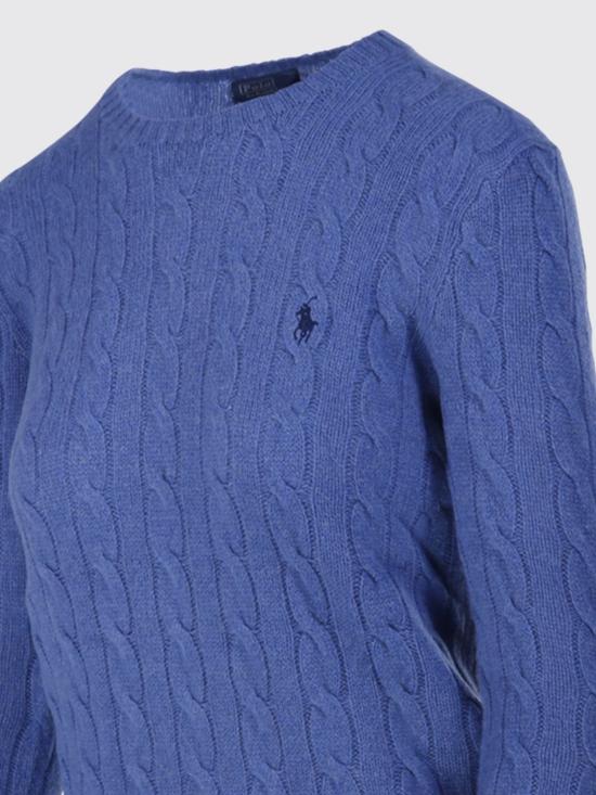 26FW 폴로 랄프로렌 폴로 자수 케이블 니트 스웨터 211971865 503 Blue - POLO RALPH LAUREN