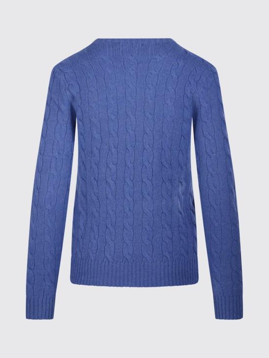 26FW 폴로 랄프로렌 폴로 자수 케이블 니트 스웨터 211971865 503 Blue - POLO RALPH LAUREN