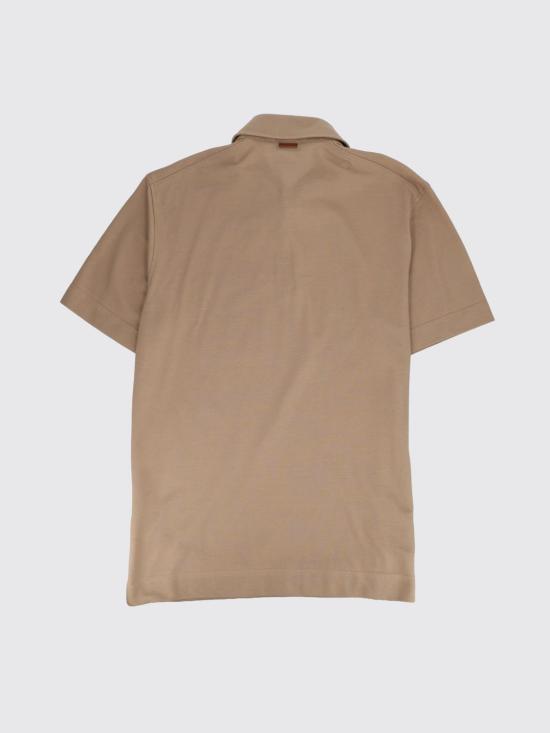 26SS 에르메네질도제냐 폴로 티셔츠 UH392A3H752 N03 Sand - ERMENEGILDO ZEGNA