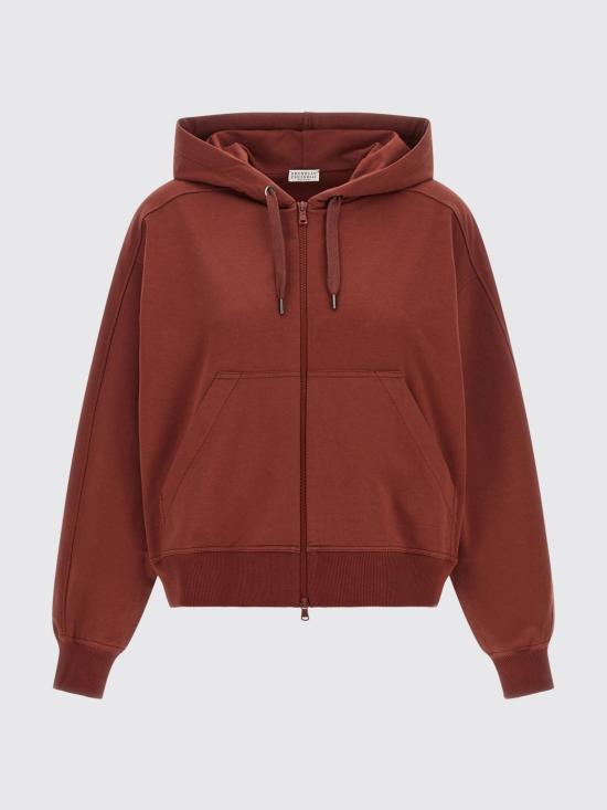 26SS 브루넬로 쿠치넬리 후드 티셔츠 MH827HZ506 C9093 Red - BRUNELLO CUCINELLI