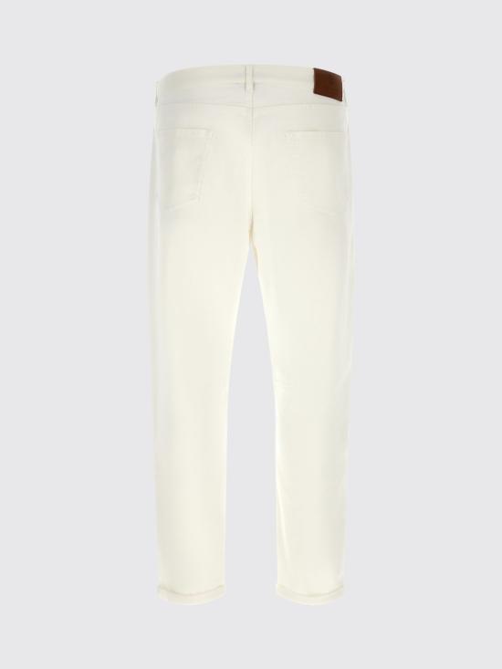 26SS 브루넬로 쿠치넬리 스트레이트 팬츠 Y277PX1290 C7210 White - BRUNELLO CUCINELLI