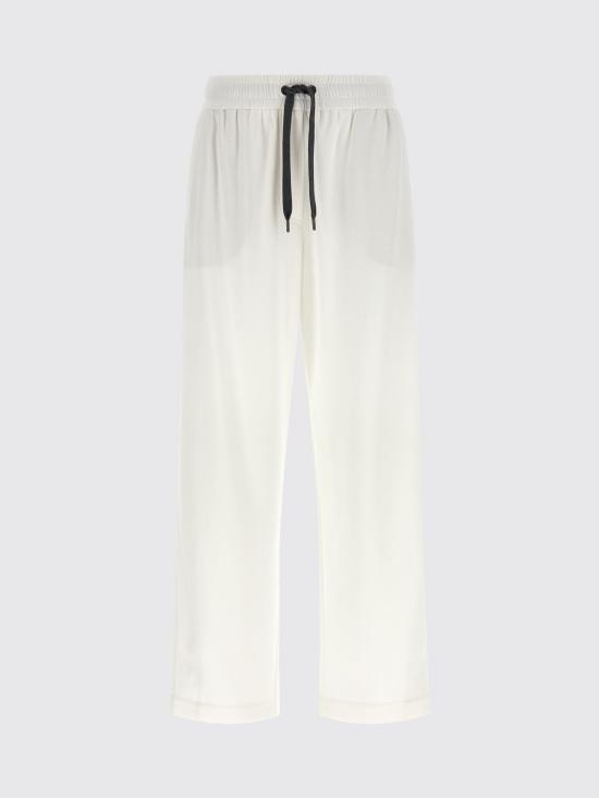 26SS 브루넬로 쿠치넬리 스트레이트 팬츠 MG927VD199 C7220 White - BRUNELLO CUCINELLI