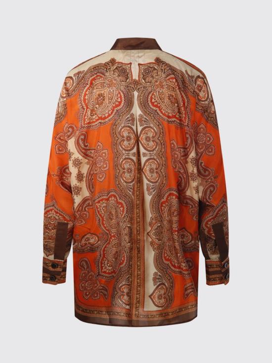 26FW 짐머만 블라우스 1499TSS263 TANGERINE PAISLEY Red - ZIMMERMANN