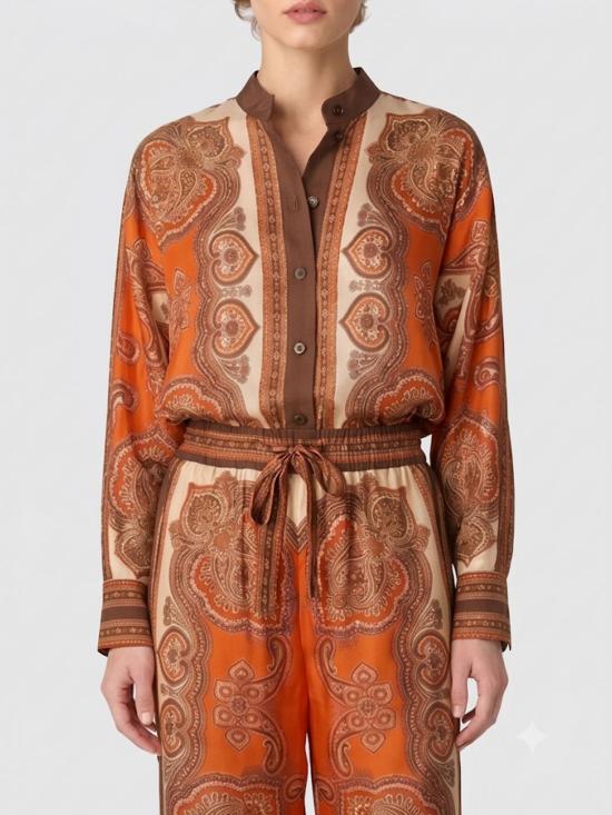 26FW 짐머만 블라우스 1499TSS263 TANGERINE PAISLEY Red