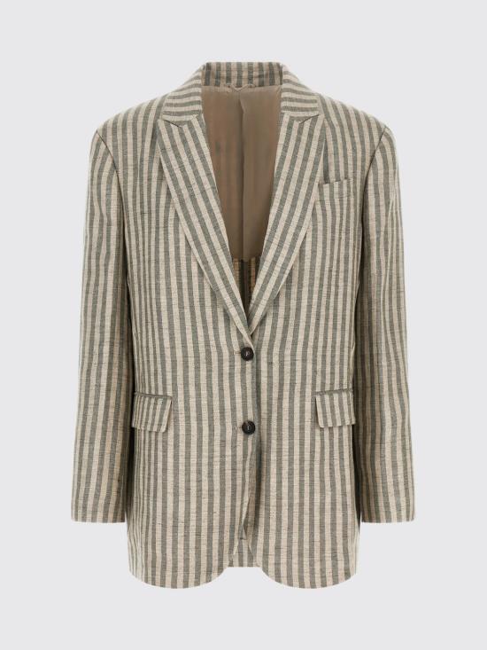 26SS 브루넬로 쿠치넬리 수트 자켓 MH5197290 C420 Green - BRUNELLO CUCINELLI