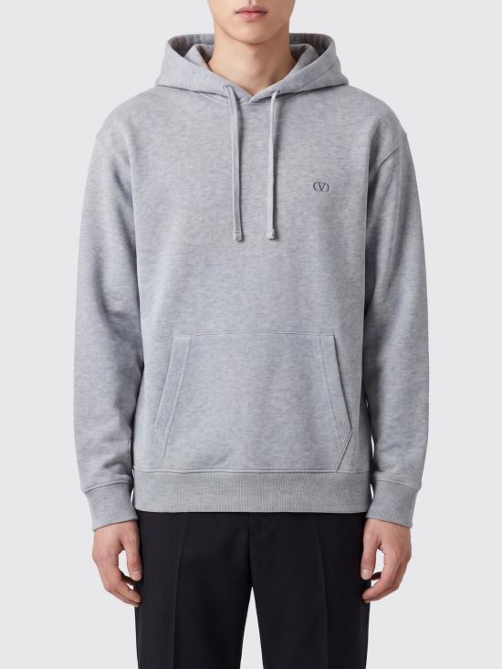 26FW 발렌티노 가라바니 후드 티셔츠 MF30KBMN 080 Grey