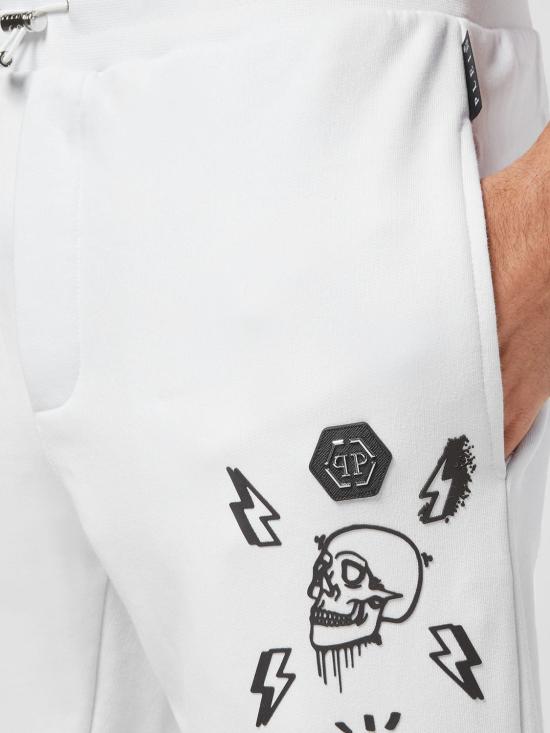 26SS 필립 플레인 트레이닝/조거 팬츠 UABCMJT2106PJO002N 01 White - PHILIPP PLEIN