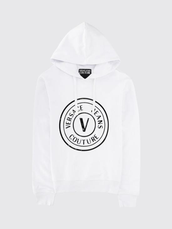26SS 베르사체 후드 티셔츠 80GAIE03CF00E 003 White - VERSACE