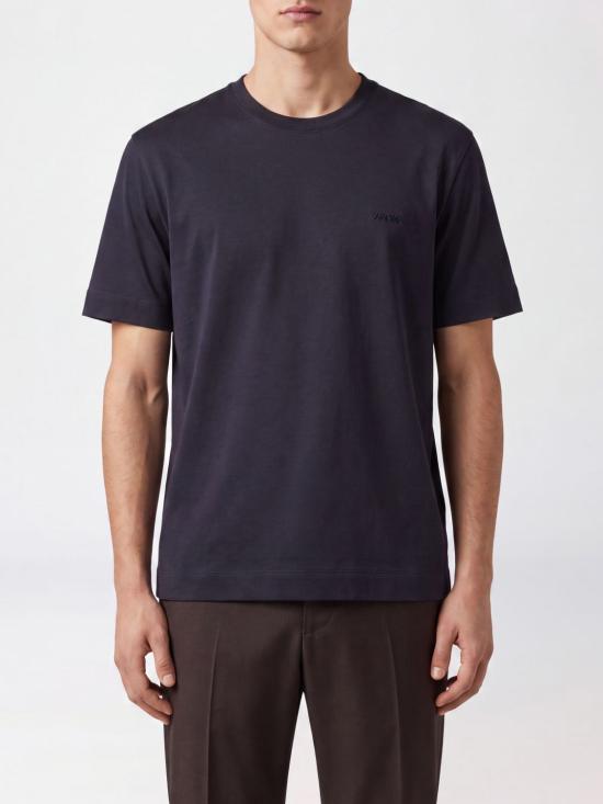 26SS 에르메네질도제냐 반팔 티셔츠 UH360A3H765 B09 Blue