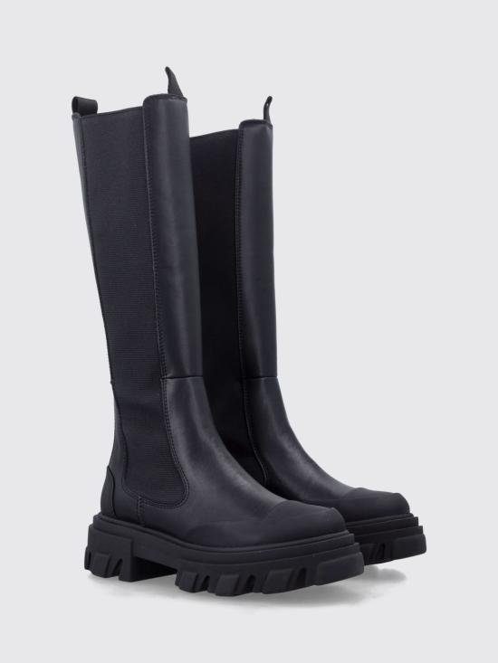 26FW 가니 블랙 스티치 첼시 롱부츠 S3240490 099 Black - GANNI